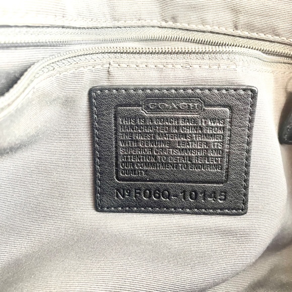 Coach Black Sateen Monogram Turn-lock Leather and Suede Satchel, F06Q-10145 - Picture 10 of 16